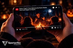 Halloween Cybersecurity Horror Stories From the Carolinas | SpartanTec Halloween cybersecurity stories featuring real scams and cyber incidents in North Carolina and South Carolina.